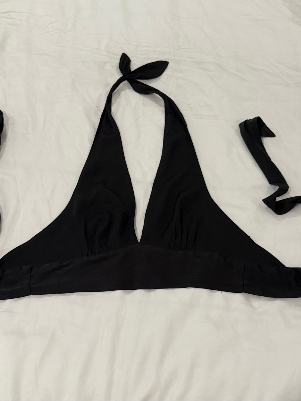 Cotton Candy Black Halter Crop Top